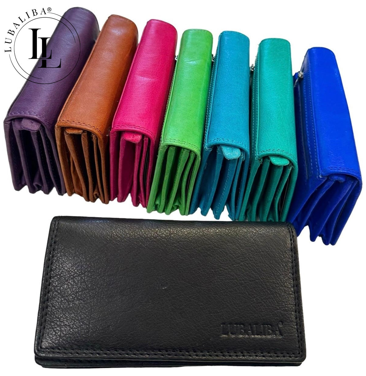Portefeuille LUBALIBA® CUIR VÉRITABLE FÉVRIER - couleur au choix